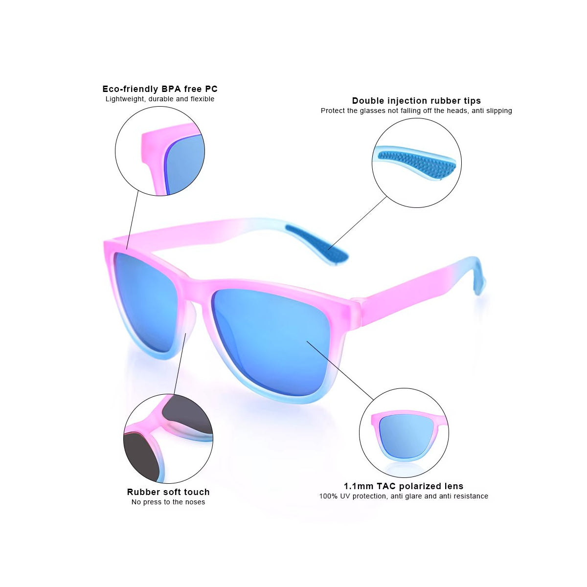 OllO Stride Sunglasses features