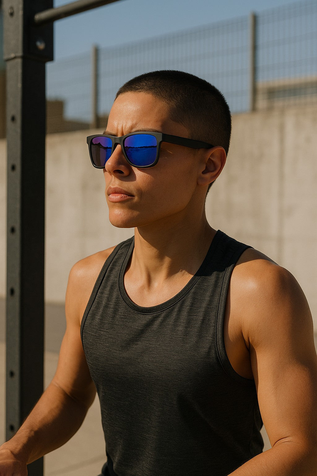 Ollo Clásico Midnight Blue sunglasses with UV400 polarised lenses and a deep navy frame. Built for running and cycling, these lightweight, durable sunglasses include a non-slip fit and high visual clarity, ideal for evening outdoors, commuting, trail and general adventure.