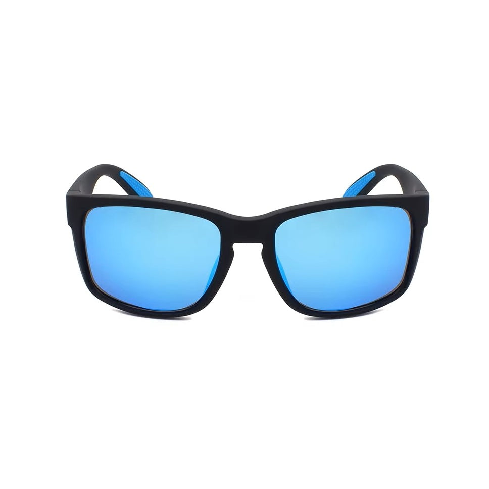 Ollo Summit Glacier sunglasses with UV400 polarised lenses and a crisp icy-blue frame. Engineered for runners and cyclists in brisk climates, these lightweight, durable sunglasses include a secure non-slip fit, enhanced contrast and clarity, perfect for mountain trails, snow runs, or crisp early morning rides.