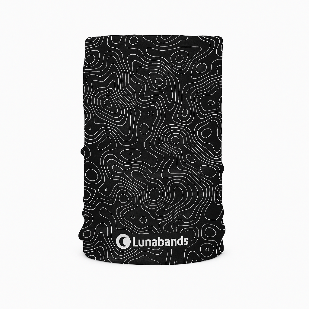 Lunabands Black Contour Multi use Running Bandana Headband