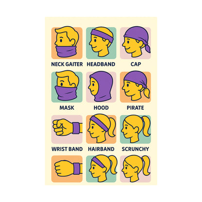 Lunabands Black Contour Multi use Running Bandana Headband