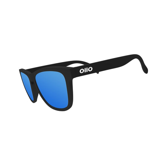 Ollo Clásico Midnight Blue sunglasses with UV400 polarised lenses and a deep navy frame. Built for running and cycling, these lightweight, durable sunglasses include a non-slip fit and high visual clarity, ideal for evening outdoors, commuting, trail and general adventure.