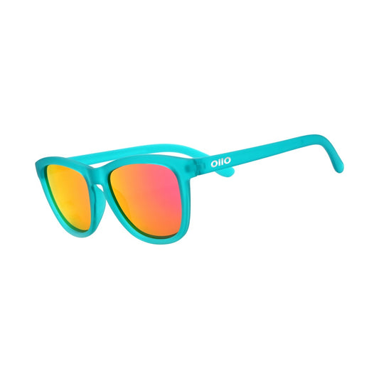 Ollo Kids Splash sunglasses with UV400 polarised lenses and a bright splash colour design. Perfect for young runners, cyclists, and active outdoor play, these sunglasses are lightweight, durable, and non-slip, giving protection and clarity in sun, park, beach or everyday adventure.