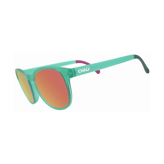 Ollo Pace Verdant Blaze sunglasses with UV400 polarised lenses and an eye-catching vivid green frame. Built for runners and cyclists, these lightweight, durable sunglasses offer a secure non-slip fit and outstanding clarity, ideal for trail, road, adventure and everyday outdoor performance.
