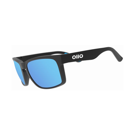 Ollo Summit Glacier sunglasses with UV400 polarised lenses and a crisp icy-blue frame. Engineered for runners and cyclists in brisk climates, these lightweight, durable sunglasses include a secure non-slip fit, enhanced contrast and clarity, perfect for mountain trails, snow runs, or crisp early morning rides.