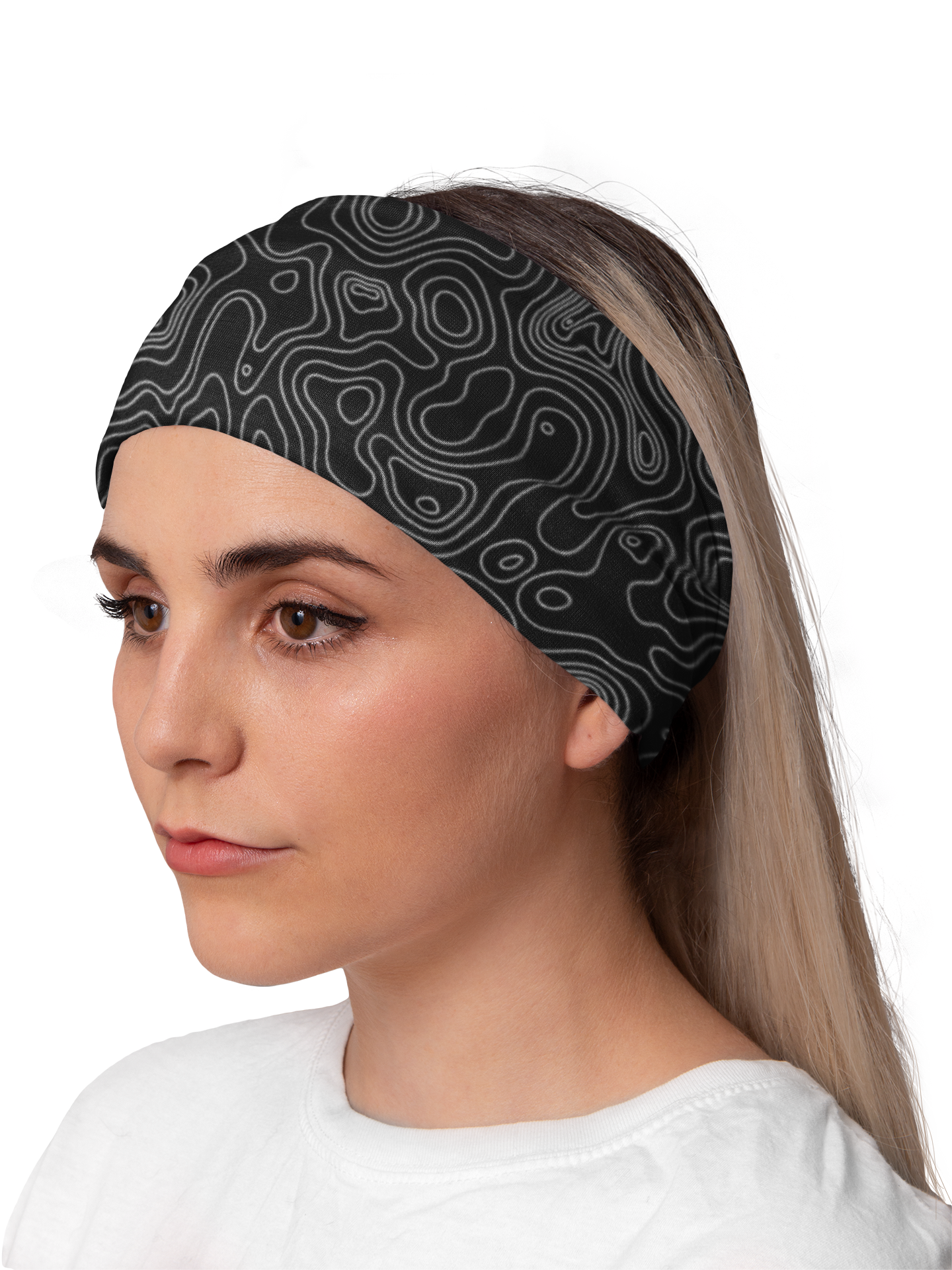 Lunabands Black Contour Multi use Running Bandana Headband
