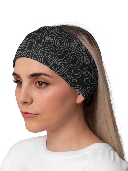 Lunabands Black Contour Multi use Running Bandana Headband