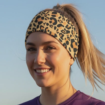 Lunabands Hobbsy Leopard Print Multi use Running Bandana Headband