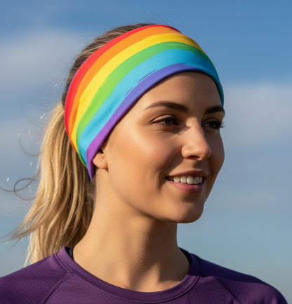 Lunabands Painted Rainbow Multi use Running Bandana Headband